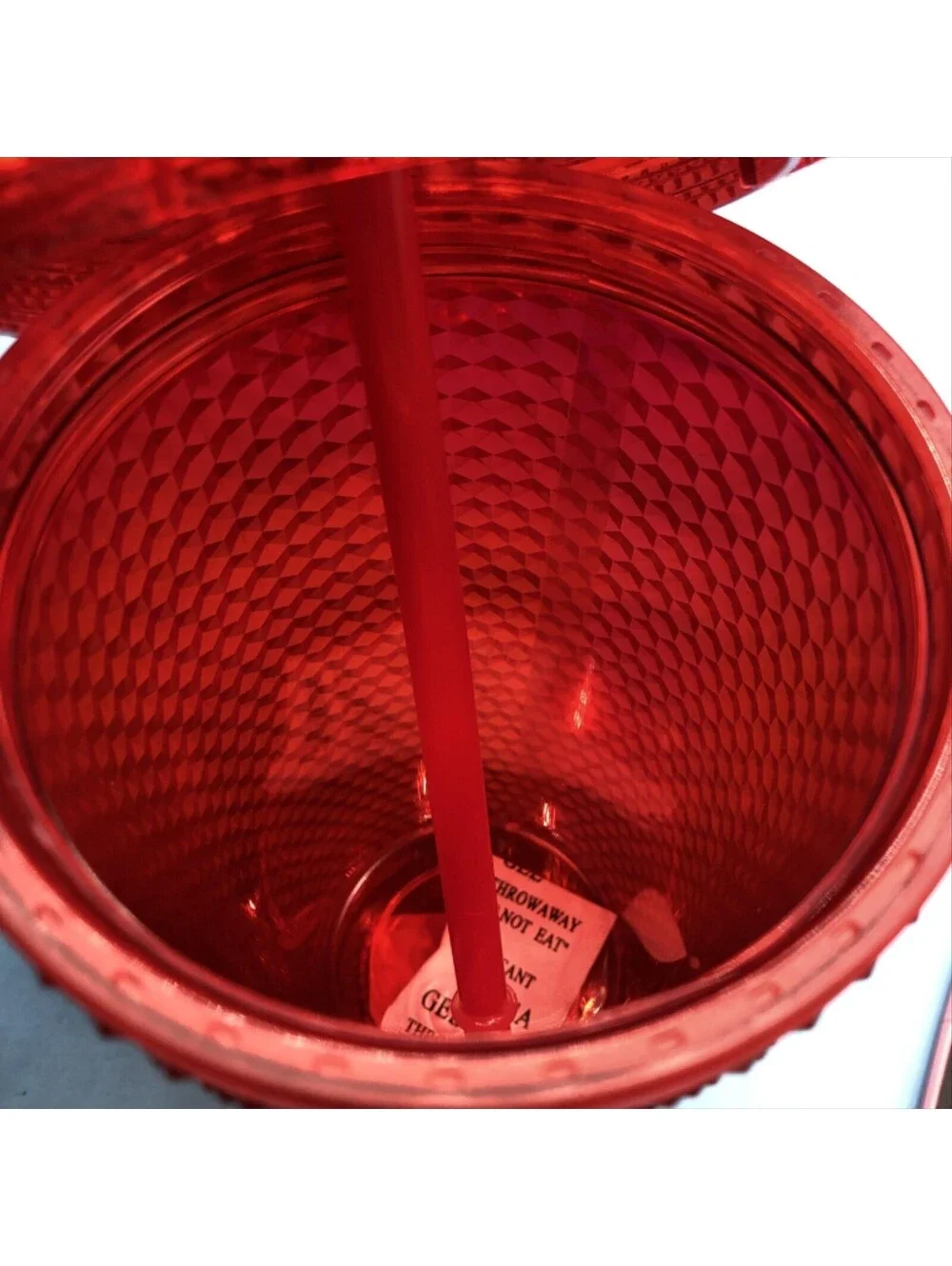 Cherry On Top Studded Tumbler 20oz Red Plastic Straw Lid Cherries Drink Cup